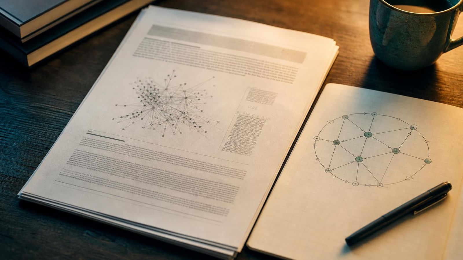 A printed paper labelled Blitz arrays next to a numerical loop diagram
